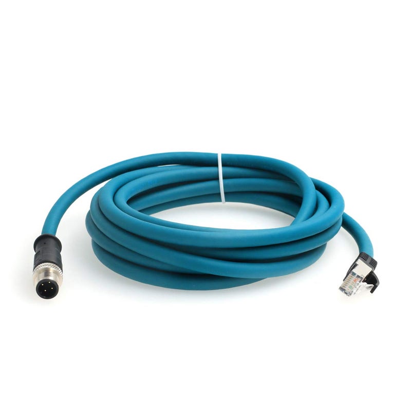 DRRI M12 4pin D-Code Male to RJ45 Ethernet Connector CAT5 Shielded Cable for Servo Motor Industrial Camera(3M) - Image 3